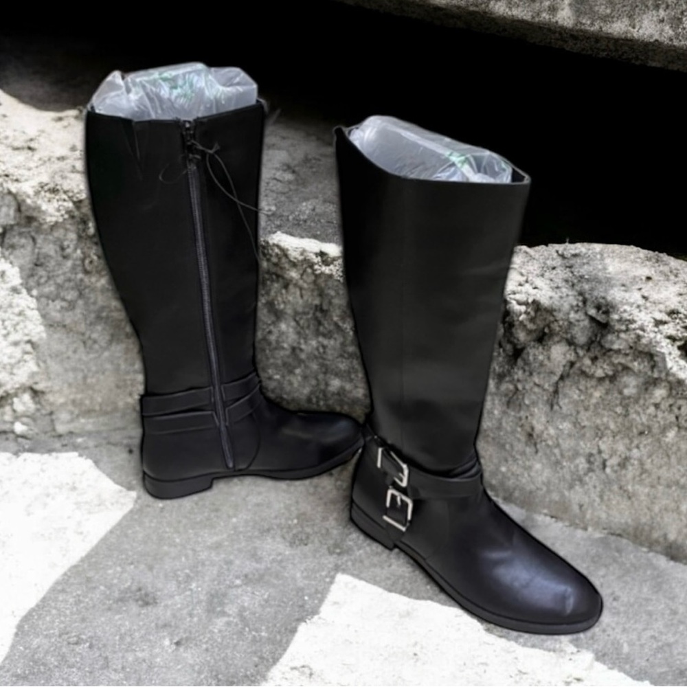 NWOT Expess Faux Leather Moto Boot